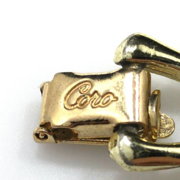 Coro Green Moonglow Lucite Disk Bracelet, Clear Rhinestones, 1950s Vintage - Picture 5 of 10